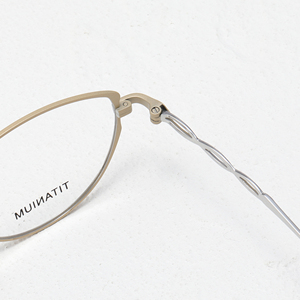 Gafas de Titanio Ligeras con Montura Completa Ovalada, Color Sólido, Unisex, para Adultos, Monturas para Corrección de la Visión - Product Image 3