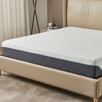 Matelas hybride à ressorts ensachés en mousse à mémoire de forme de bambou, avec gel ventilant et tissu tricoté, tailles Twin, Full, Queen, King, roulé en boîte