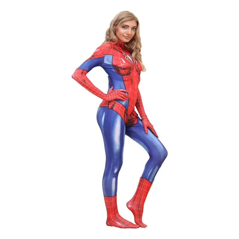 Halloween Cosplay Movie Series Uniform Performance Woman Spiderman Spiderwoman Plus Size Clothing Sexy Adult Clothing Costumes