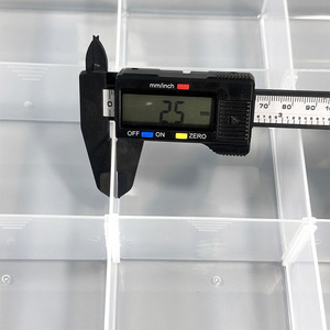 Penggong PP Plastic Storage <b>Box</b> With <b>Removable</b> Dividers For Hardware Electronic Parts Transparent Rectangle Standing Type - Product Image 2