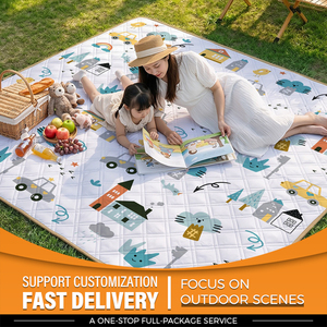 Manta Plegable Exclusiva <span class=keywords><strong>de</strong></span> Gran Tamaño, Impermeable y Resistente a <span class=keywords><strong>la</strong></span> Humedad, <span class=keywords><strong>de</strong></span> Oxford, para Senderismo en Grupo, Barbacoa al Aire Libre y Actividades en el Jardín - Product Image 1