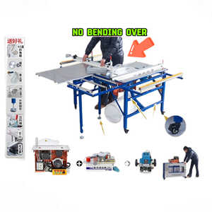 Máquina de carpintería integrada plegable pequeña, sierra de mesa de empuje de precisión multifuncional, Motor Horizontal madre sin polvo y sin curvas - Product Image 2