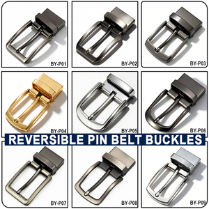 El fabricante Diseña tu propio nombre personalizado Pin chapado en oro 40mm Hebillas de cinturón de latón macizo Hebilla de cinturón de doble punta de una sola punta - Product Image 4