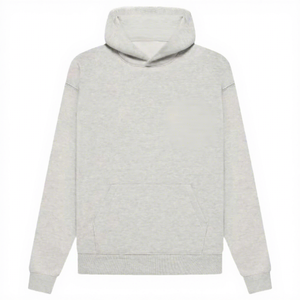 Sweat-shirt à capuche noir pour homme, coupe classique, imprimé lettres, décontracté, pour l'automne, en coton tricoté, logo au dos - Product Image 4
