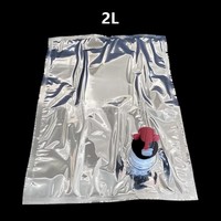 Sac de poche à bavette 1l en aluminium transparent personnalisé sac de robinet en plastique de 3L 5 l 10L pour boisson eau jus sac à vin de 5 gallons dans une boîte