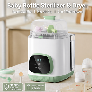 Stérilisateur de biberons 3-en-1 : Laveur, Sécheur et Stérilisateur à Vapeur, Nettoyant, Séchage à Chaud, Multifonction, 8 Biberons, Sans BPA, Direct Usine - Product Image 2