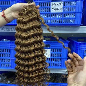 Tresses au crochet bouclées crépues sans couture Installation rapide Tresses en boîte sans nœuds <span class=keywords><strong>Extensions</strong></span> de cheveux humains d'aspect naturel pré-bouclé - Product Image 3