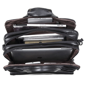 Dujiang Genuine Leather <b>Briefcase</b> 15.6 Inch Laptop Bag Men Business Travel Large Capacity Crossbody Handbag - Product Image 4