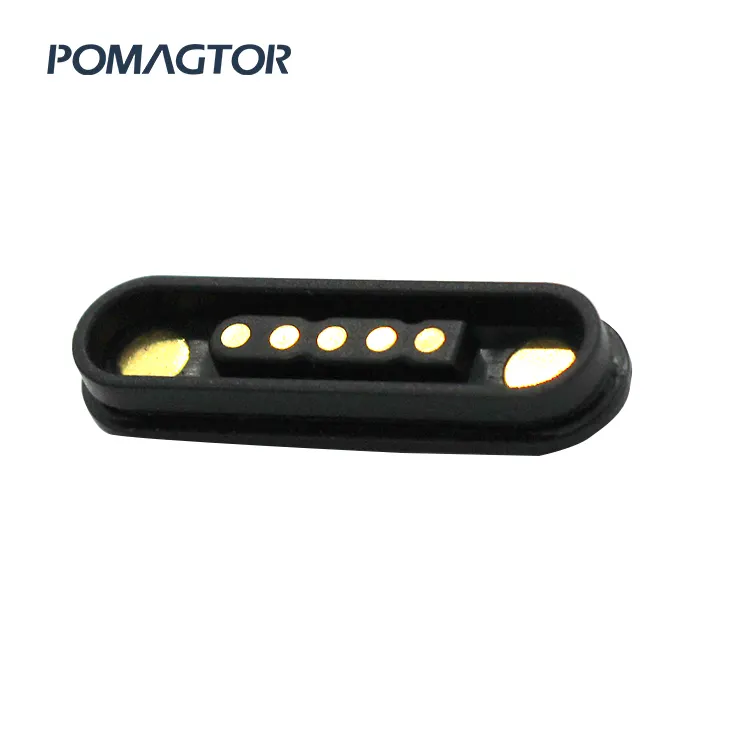 5pin Magnetic Connector Ip67 Usb Male Female SMT Brass Pogo Pin Connector Electronic Medical Industrial 12V 2A Pa46 30000 Times