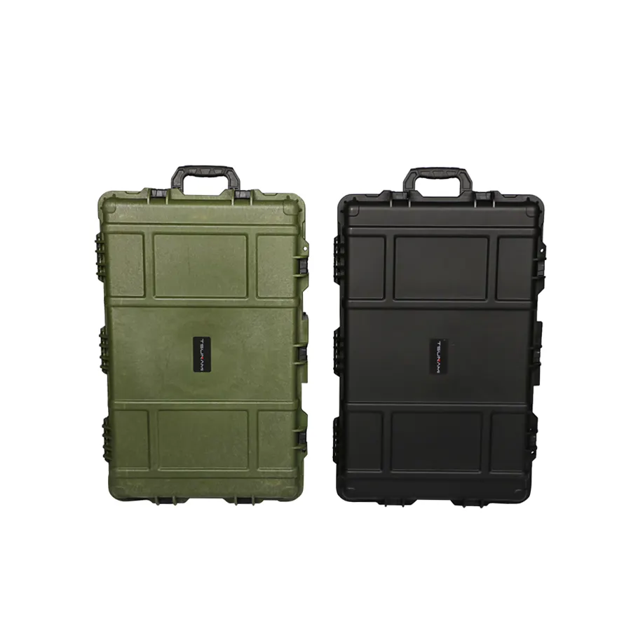 waterproof shockproof rugged rolling large plastic hard protective carrying case for led film light equipment transportation