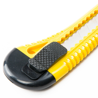 Cutter à lame rétractable multifonction 18 mm avec logo personnalisé, couteau utilitaire en plastique à glissière pour bureau et école