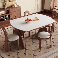 Ensemble table et chaises pliantes de style médiéval avec plateau en bois massif veiné, design rectangulaire compact et réglable