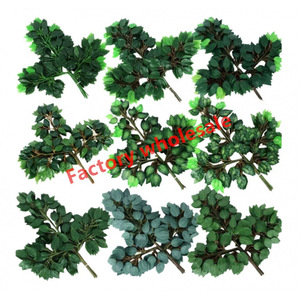 Bouquet de feuilles de banian artificielles 30cm-100cm, verdure en caoutchouc souple pour décoration de mariage, décoration intérieure, accessoires extérieurs - Product Image 3