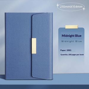 Promotional Corporate Business Modern Magnetic Leather Cover Handmade UV Printed <b>A5</b> PU Loose-Leaf Notebook Journal Custom Logo - Product Image 3