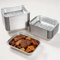 Barquette de cuisson rectangulaire jetable en aluminium de qualité supérieure, plateau de traiteur, fournitures de restaurant, couvercles, doublure à pain en pulpe