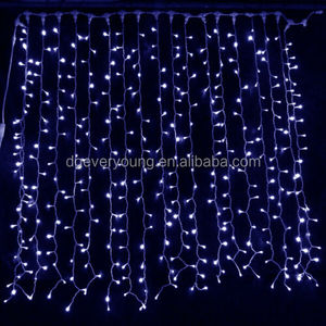 Rosa alta calidad 2025 gran oferta Cable de goma IP67 cortina colgante ganchos centelleantes decoración al aire libre Feliz árbol de Navidad luces - Product Image 2