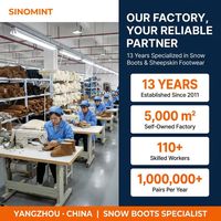 Bottes de neige personnalisées pour femmes, en daim véritable, doublées de fourrure, à lacets, plateforme, chaudes, antidérapantes, confortables pour l'intérieur