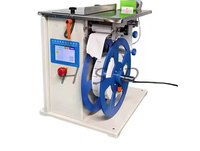 Machine d'étiquetage semi-automatique à angle droit pour le scellage des coins de cartons, anti-effraction, pour petites et moyennes entreprises