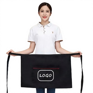 Custom Logo <b>Apron</b> Simple bar <b>Apron</b> 63cm x 41cm Adjustable Waist 1-4 Pockets Woven Textile <b>Kitchen</b> Cooking Daily Use Bangladesh - Product Image 1