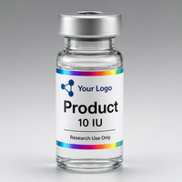 Etiquetas Personalizadas de Vinilo Blanco Mate para Frascos - Pegatinas Anti-Falsificación con Borde Holográfico Arcoíris para Botellas de Vidrio de Suero