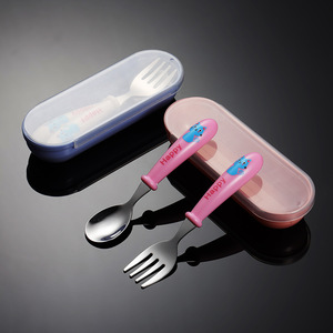 Ustensiles pour tout-petits en acier inoxydable, fourchettes et cuillères pour bébé, sans BPA, écologiques, faciles à nettoyer, finition miroir - Product Image 2