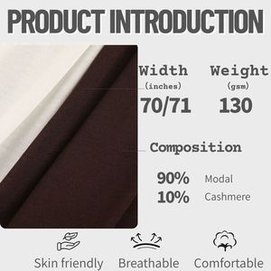 <span class=keywords><strong>Tessuto</strong></span> Jersey in <span class=keywords><strong>Modal</strong></span> Cashmere 130GSM, Leggero, Morbido e Traspirante per Felpe e Magliette Primaverili - Product Image 2