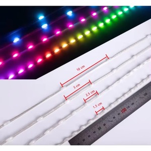 Guirnalda de Luces LED RGB Direccionables WS2811 WS2812 de 5/12 V, 3 Pines, Paso de 15/20/25/30/50/100 mm, Luces de Navidad de Colores Completos - Product Image 4