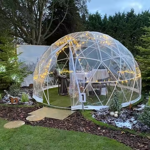 Maßgefertigtes Luxuriöses Geodätisches Kuppelzelt für den Außenbereich aus durchsichtigem PVC als Garteniglu oder Glamping-Hotel zum Verkauf - Product Image 1