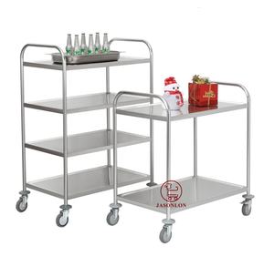 Baja tahan karat 0.8mm tebal LFGB bersertifikat kamar layanan makanan troli untuk Hotel & restoran Penggunaan dapur - Product Image 6