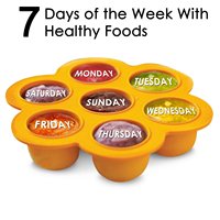 Récipient de stockage de 7 tasses en silicone sans BPA, plateau de congélation réutilisable avec couvercle à clipser pour les purées de fruits d'aliments pour bébés faits maison, lait maternel