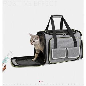 Cage pour chien et chat en maille respirante de qualité supérieure sac Carrie de voyage extensible de grande capacité pour animaux de compagnie avec système de chariot - Product Image 4
