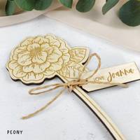 Bouquet de fleurs en bois sculpté au Laser, cadeau de fête des mères pour maman, grand-mère, cadeau d'anniversaire