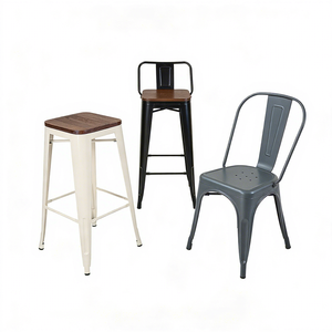 Moderner Küchentheken-Barhocker Stapelbare Farbige Eisen-Metall-Industriehocker mit Lackierung für Restaurants und Bars - Product Image 5