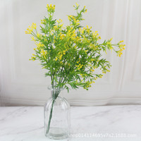 Plantes Artificielles 7 Branches, Herbe d'Eau en Tissu de Soie, Herbe Persane, Fausse Herbe, Fougères - Accessoires Muraux Faits Main pour Plantes d'Intérieur/Extérieur