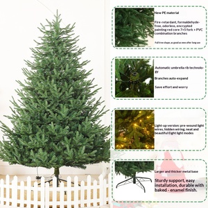 Arbre de Noël en PE personnalisé, ignifuge et densifié, de type <span class=keywords><strong>sapin</strong></span>, avec décoration, arbre automatique <span class=keywords><strong>180</strong></span>-400CM, en boîte carton, directement de l'usine - Product Image 1