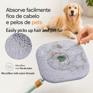Set Secchio e Mop Piatto Bestseller in Brasile con Doppia Camera per Acqua Sporca e Acqua Pulita, Separazione Automatica per Pavimenti Asciutti/Bagnati Domestici - Product Image 3