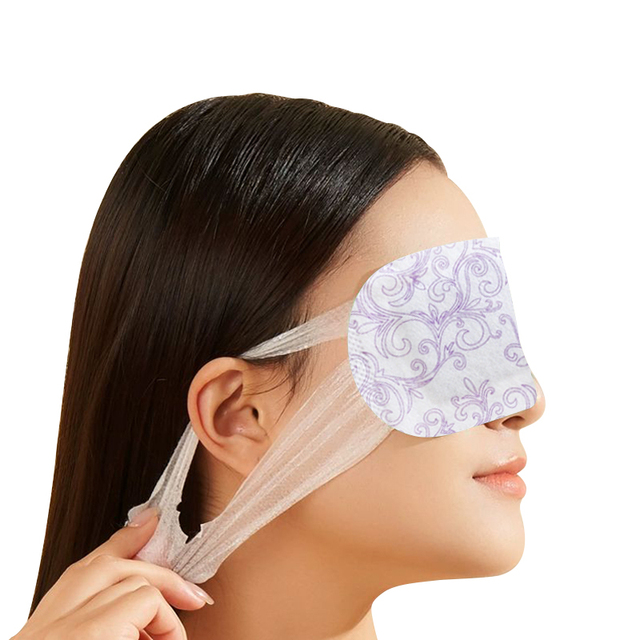 Customized Eco-friendly Anti-Puffiness Self Heating Disposable Steam Eye Mask with 20-30 Minute Gentle Warmth Herbal Ingredients