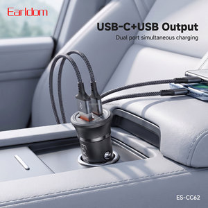 Cargador de coche portátil Earldom 30W PD QC3.0 de carga rápida compatible con Huawei/Xiaomi/Apple/Samsung con protocolo de carga rápida completo. - Product Image 5