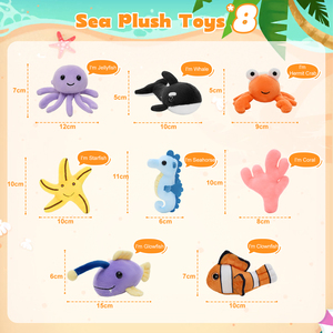 Ensemble <span class=keywords><strong>de</strong></span> 9 jouets en peluche coquillages mignons, collection <span class=keywords><strong>de</strong></span> coquillages océaniques doux et rembourrés pour enfants, filles, décoration <span class=keywords><strong>de</strong></span> maison <span class=keywords><strong>de</strong></span> plage, cadeau d'été - Product Image 5