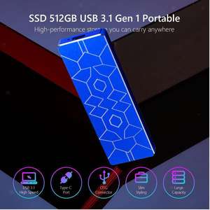 25 नई क्रॉस-बॉर्डर डायरेक्ट सप्लाई सुपर टेक्टेड आइस 60TB एसएसडी बाहरी प्रकार-सी हाई स्पीड मोबाइल हार्ड डिस्क 8TB 4TB - Product Image 4