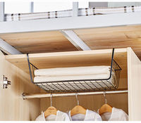 Armoire de rangement de cuisine avec panier suspendu pour le stockage des aliments pour vêtements pour l'utilisation de la table de garde-robe d'artefact de dortoir