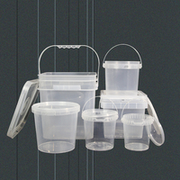 Seau de transfert de peinture en plastique économique avec couvercles et poignée