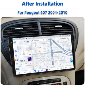 Autoradio écran tactile Android 13 9,5 pouces, système multimédia stéréo, Carplay, WIFI, 4G, DSP, caméra 360° pour <span class=keywords><strong>Peugeot</strong></span> 607 2004-2010 - Product Image 2
