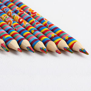 Crayon en bois rond personnalisé de grande taille, couleurs mélangées, pour la peinture et le dessin arc-en-ciel - Product Image 4