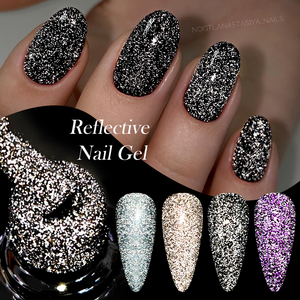 LILYCUTE Esmalte de Gel Holográfico Reflectante Fino de 7ml, Brilla en la Oscuridad, OEM, Ultra Brillante, con Destellos, para Arte de Uñas - Product Image 4