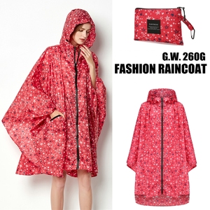 Impermeable Ligero Personalizado de Moda para Adultos, Estilo Motociclista Occidental, con Capucha Completa y Diseño Floral de Poliéster para Mujeres y Niñas - Product Image 5