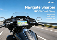 Écran CarPlay pour moto Aoocci C9 ProMax avec caméra embarquée, écran partagé 6 pouces, Android Auto sans fil, navigation GPS avant et arrière