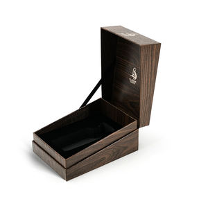 カスタム印刷高級木のようなテクスチャペーパーボックス硬い段ボールギフト包装箱ジュエリーリングウォッチ香水オイル用 - Product Image 5