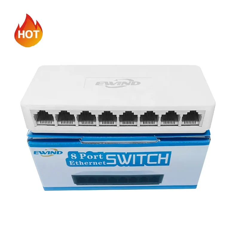 OEM New Model 8 Port Network Switch Desktop RJ45 Ethernet Switch 10/100mbps Lan Hub switch 8 ports
