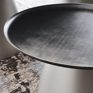 Mesa de centro redonda de lujo nórdica moderna, material de acero, mesa de centro de sala de estar simple para el hogar y el hotel - Product Image 4